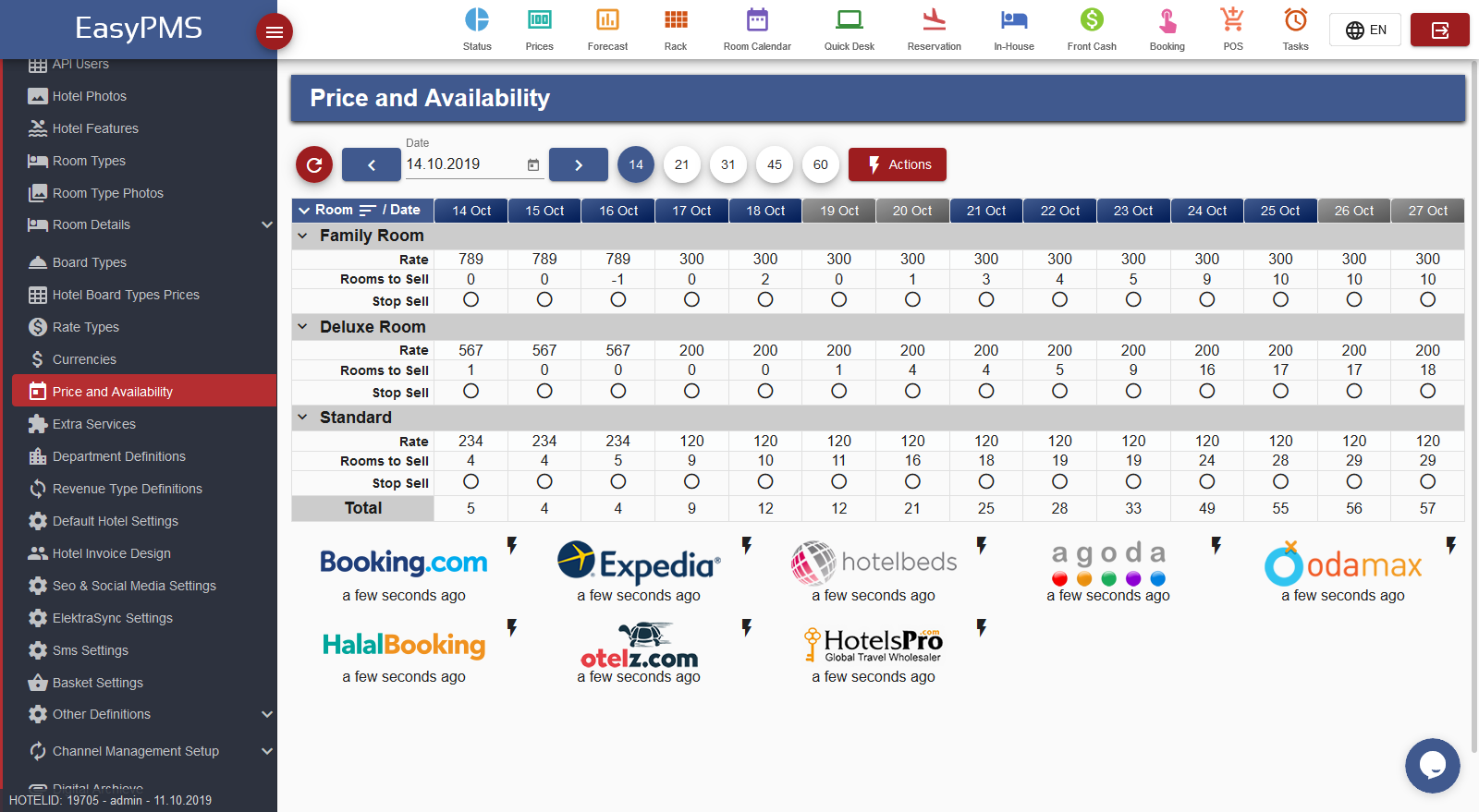 easypms hotel management software channel manager